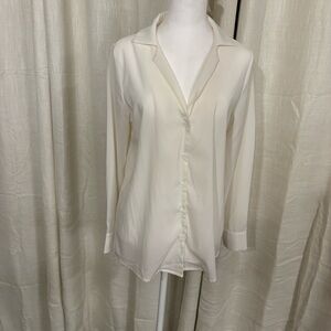 Cream White Blouse
